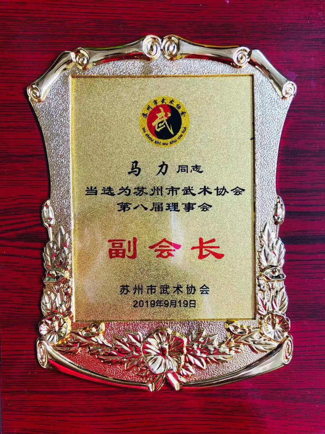 祝賀馬力老師再次當(dāng)選蘇州武術(shù)協(xié)會(huì)副會(huì)長(zhǎng)